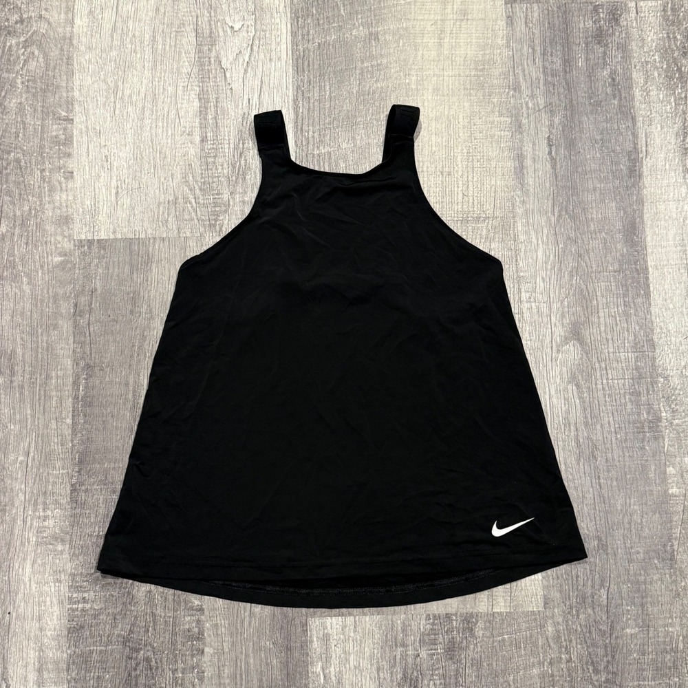 Nike Dri-FIT Tank Top Womens XS Black Just Do It Straps Racerback Activewear